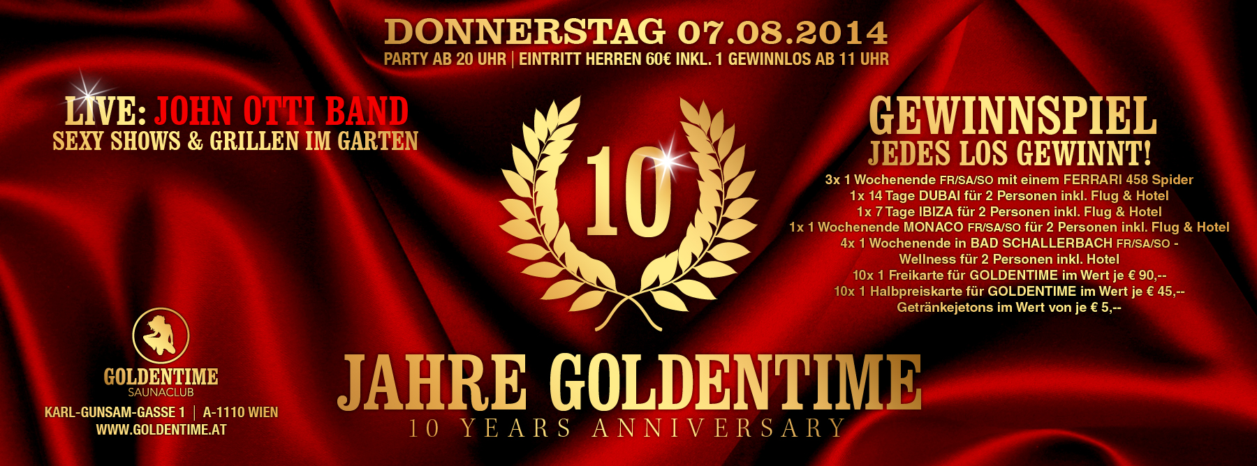 10 Jahre Goldentime am 07.08.