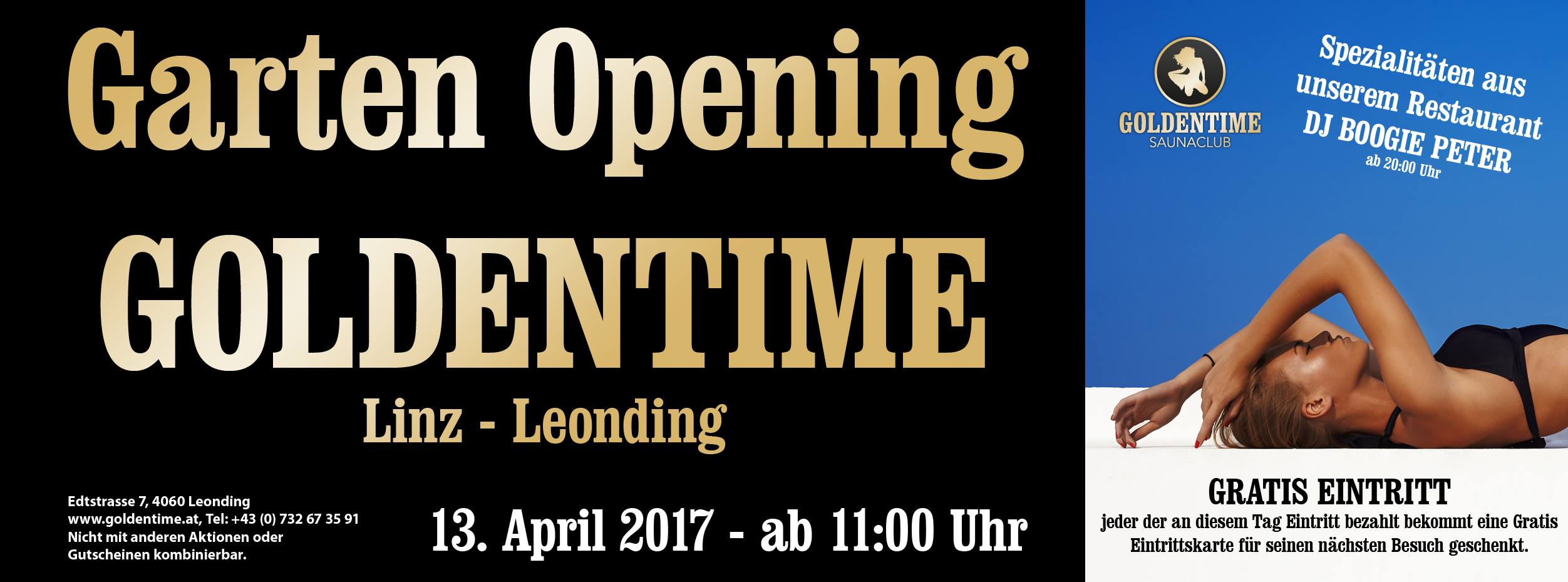 Garten Opening am 13. April